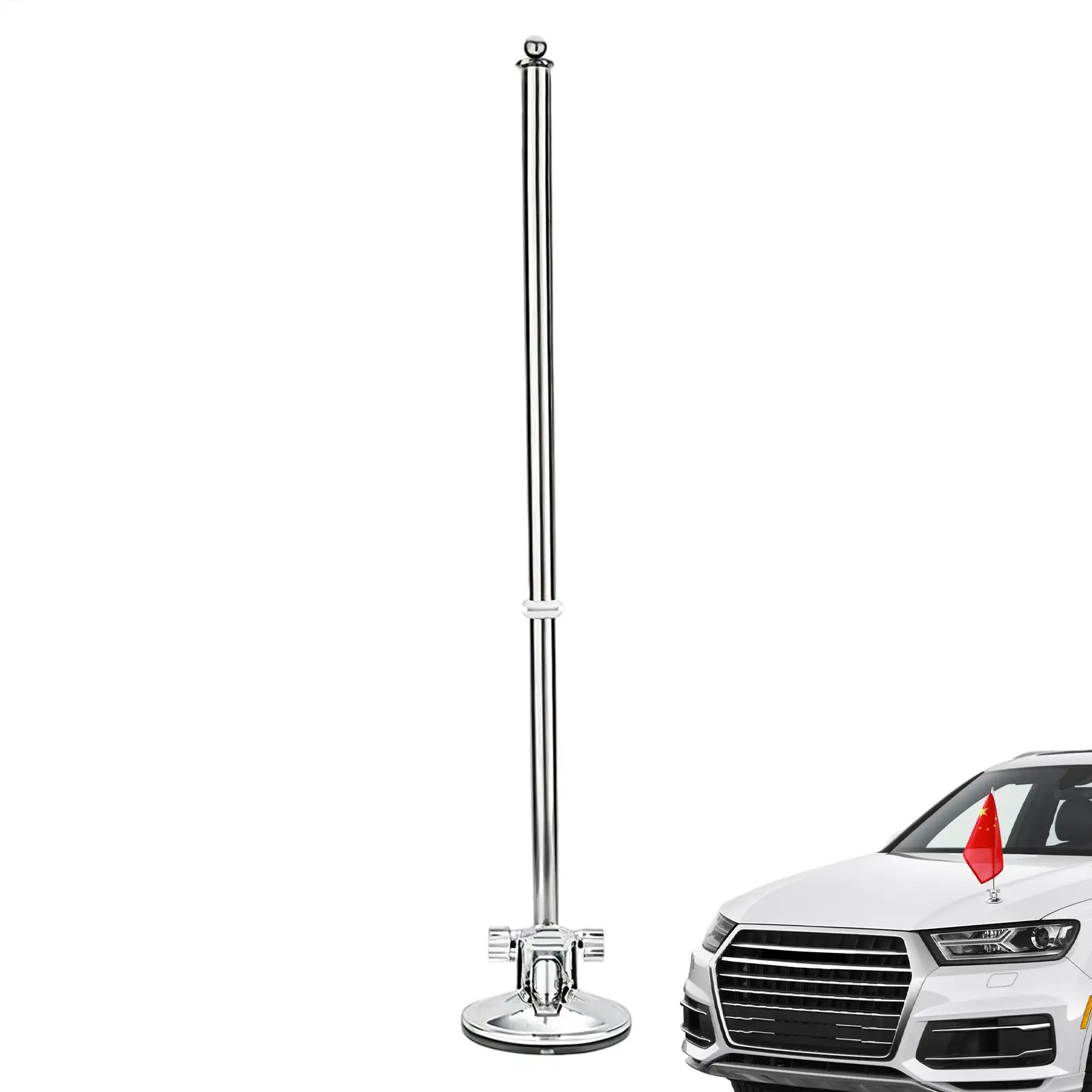 Suction Cup Flag Pole Mount Car Flagpole Mount Bracket Flag Pole Bracket for Car SUV House Boat Flagpole Display Holder Flag