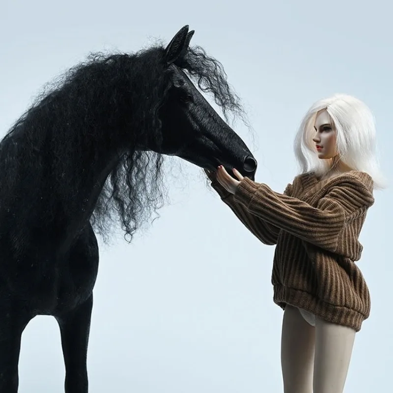 Sweaty horsemodel decoration simulation white horse horse black horse tide play figure ornament soldier