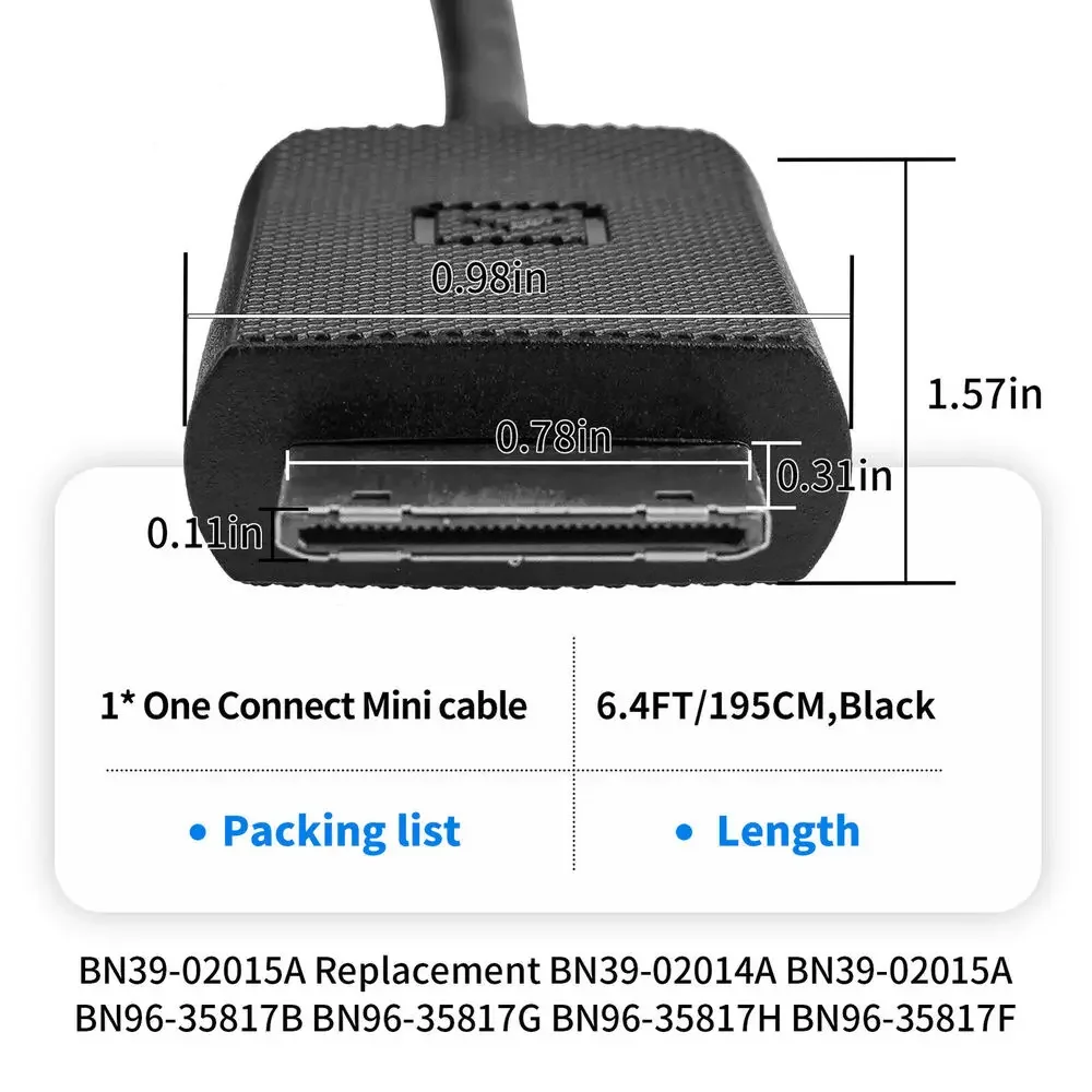 Brand NEW BN39-02015A BN96-35817B BN96-35817G 2M One Connect Cable is for UN60JU7100F UN48JU7500F UN65JS8500F UN55JS850DF TV