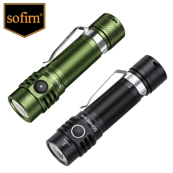 Sofirn SC18 EDC LED 손전등, TIR 광학 렌즈 랜턴, USB C 충전식 토치, SST40, 18650 전원 표시기, 1800루멘 