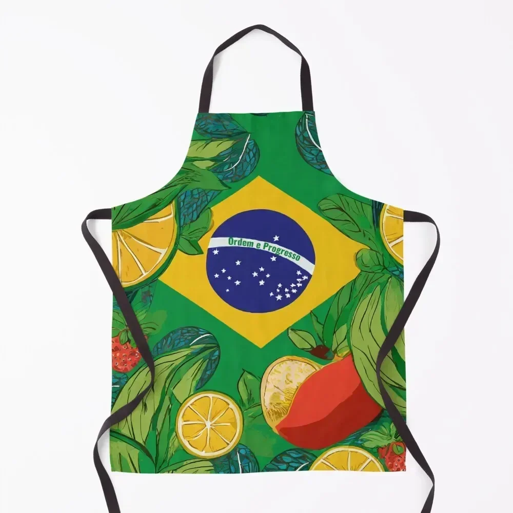 

brazilian pride flag Apron women's kitchens japanese style Things For The Kitchen Customizable Apron