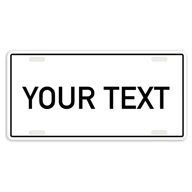 Personalized White Metal Custom Text Sign Home Indoor Outdoor Wall Decor Gift, Decorative Only