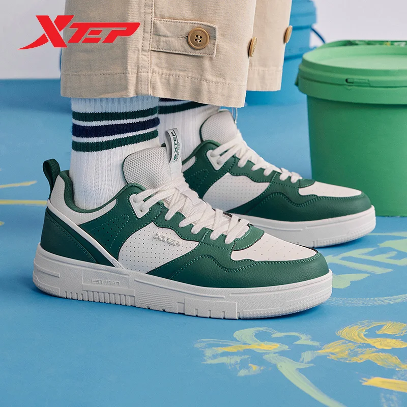 Xtep Mubai Skateboarding Shoes For Men 2024 Spring Normcore Men\'s Sports Shoes Non-Slip Lace Up Outdoor Shoes 876119310024