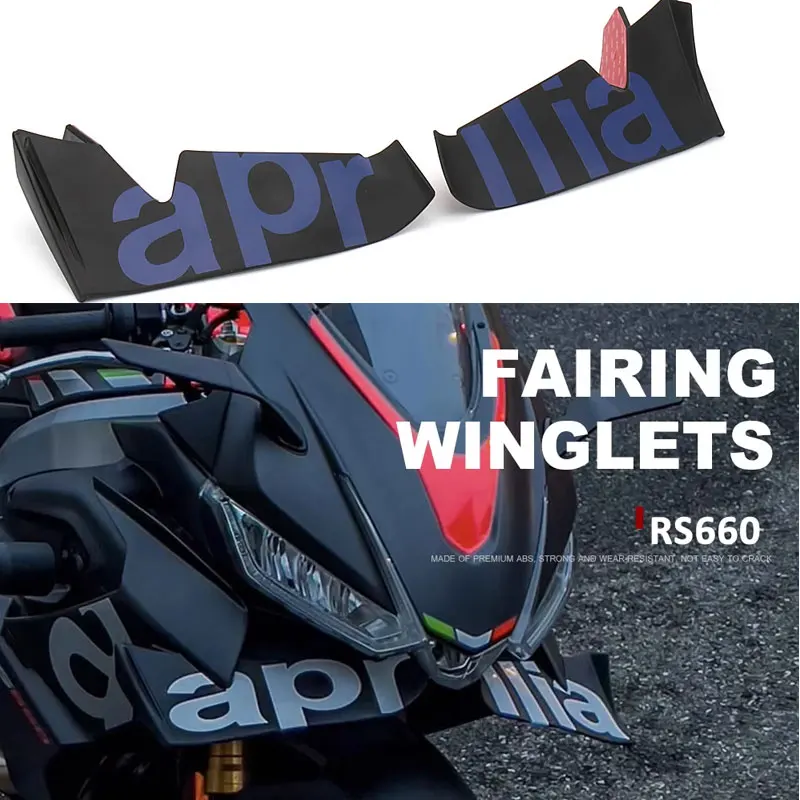 For APRILIA RS 660 RS660 rs660 Motorcycle ABS Front Headlight Fairing Beak Cowl Cover Extender Aerodynamic Winglets