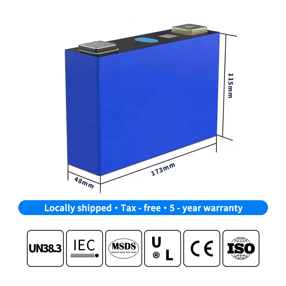 LiFePO4 Grade A 3.2V 100AH 6000 Cycles Battery Lithium Iron Phospha For 12V 24V Rechargeable Batteries E-scooter RV Solar Energy