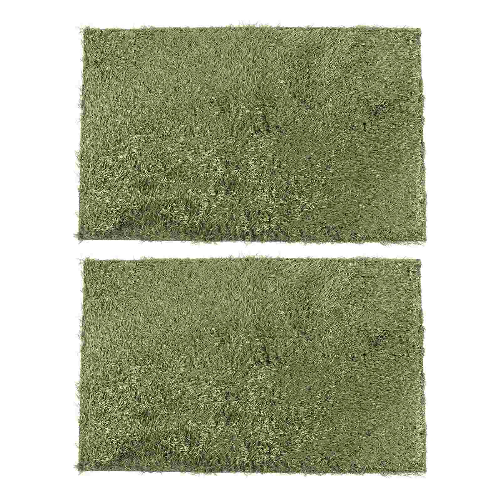 

2 Pcs Amphibious Reptile Carpet Tanks Turtle Habitat Mat Animal Moss Imitation Crawler Mats Cotton Lizard Pad Tortoise