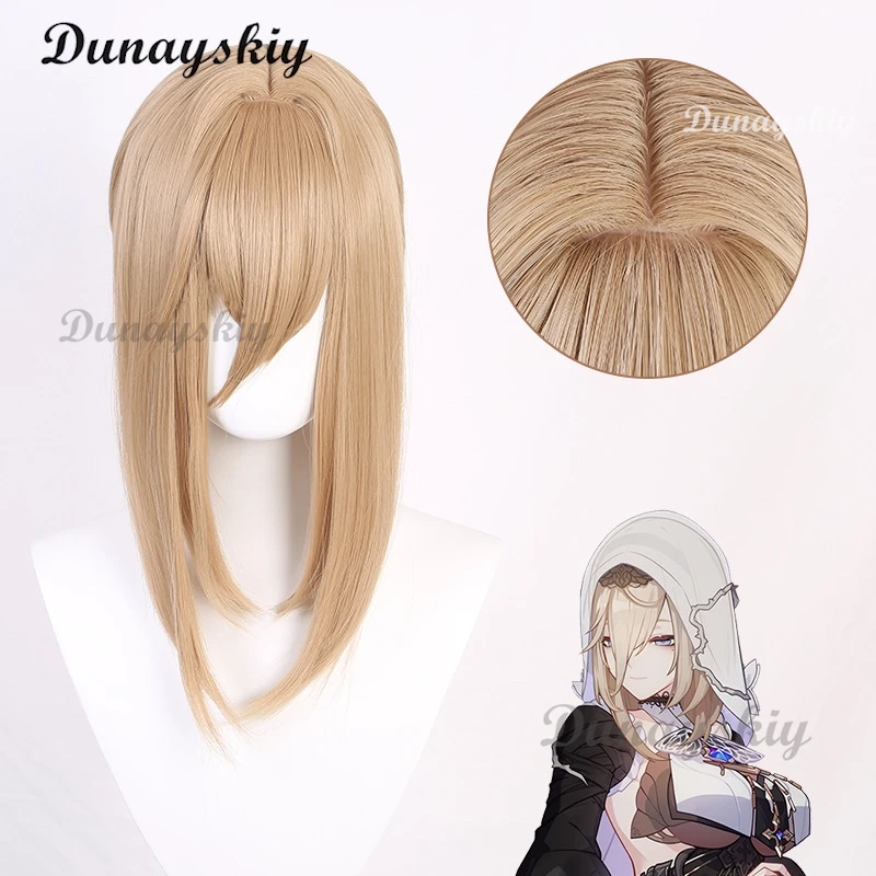 Aponia Cosplay Wig Anime Honkai Impact 3 Game Blonde Grey Mixed 70cm Long Braid Synthetic Hair With full bangs