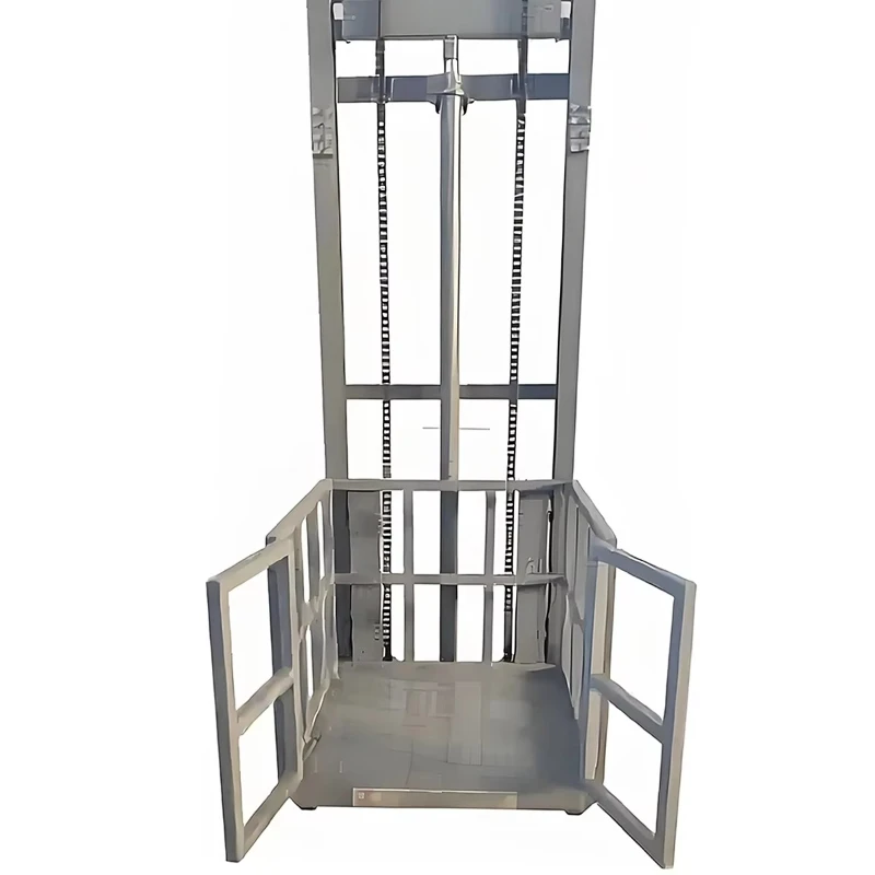 Elevador de carga montado na parede Armazém elevador de carga elétrico vertical