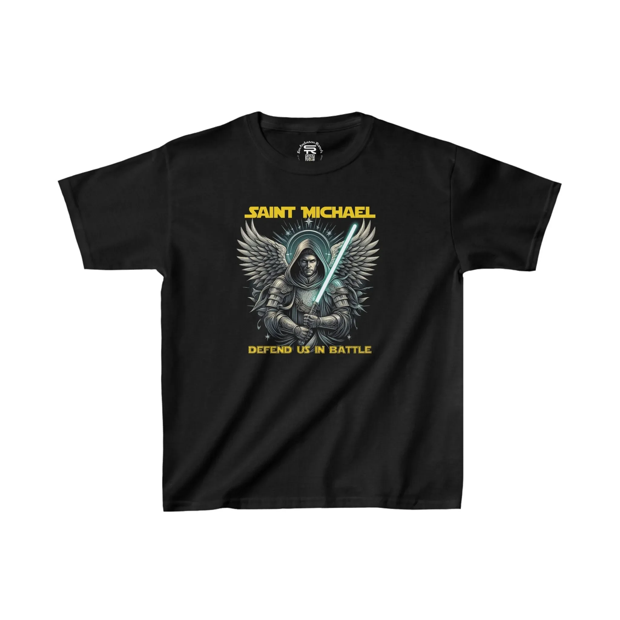 Kids Saint Michael Defend us in Battle SR Traditional Catholic Christian Religious Church sci fi T Shirt