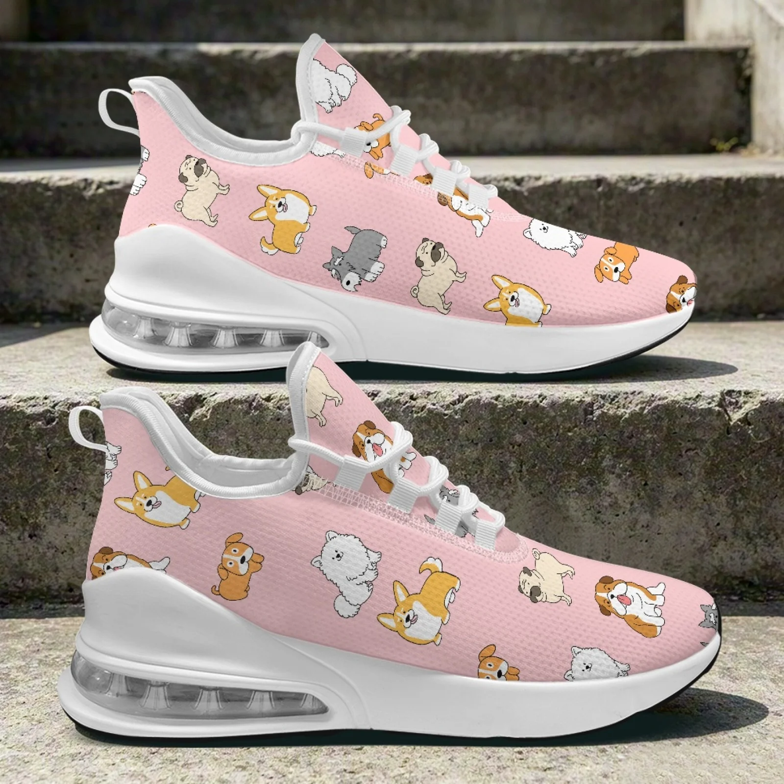 PENSTROLL Puppy Pattern Comfortable Trainers for Women Trail Mesh & EVA Athletic Running Sport Shoes Workout Sports Shoes