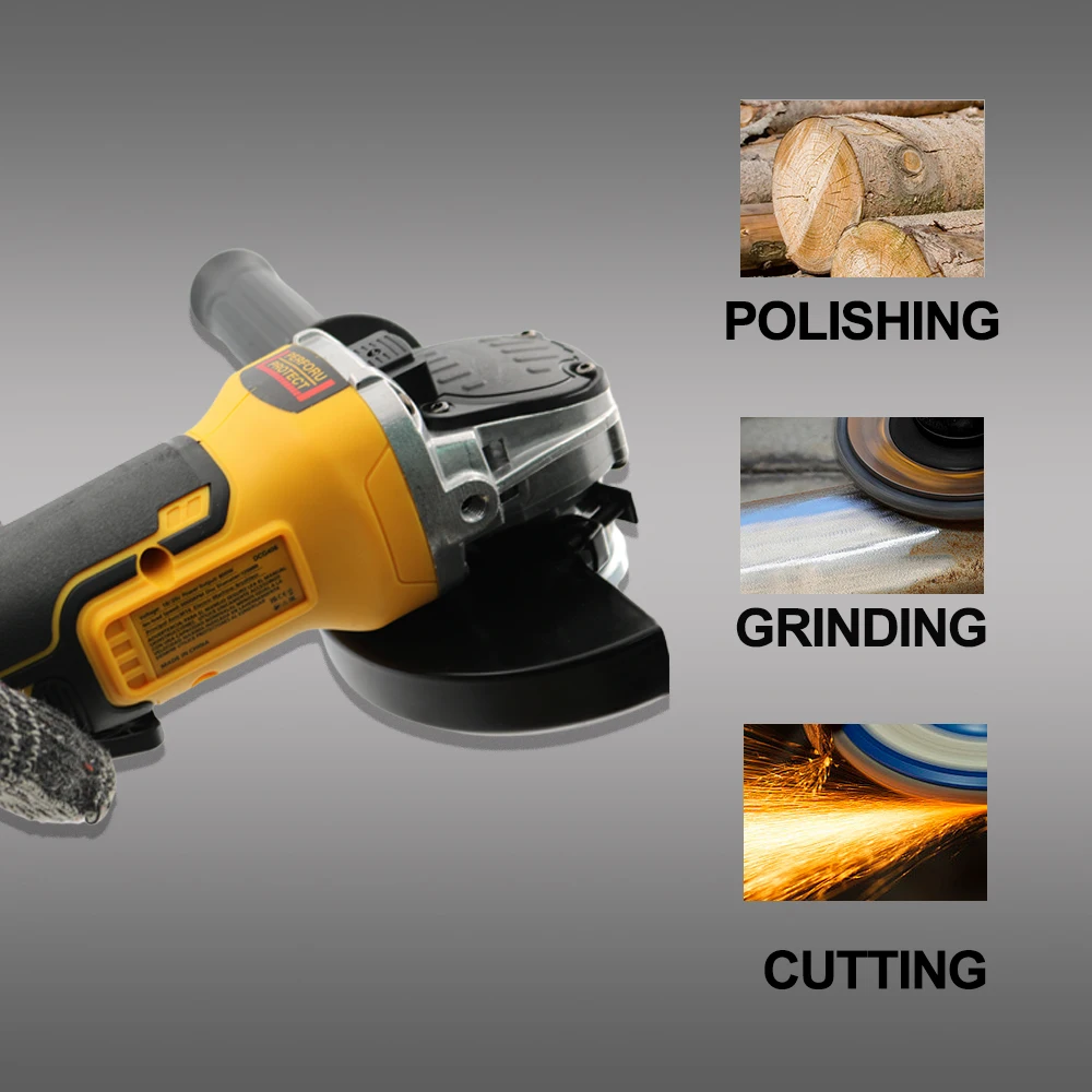 DEWALT DCG406 100/125mm Angle Grinder 20V Battery Brushless Maglev Metal Cutting Grinding Machine Polisher Power Tool