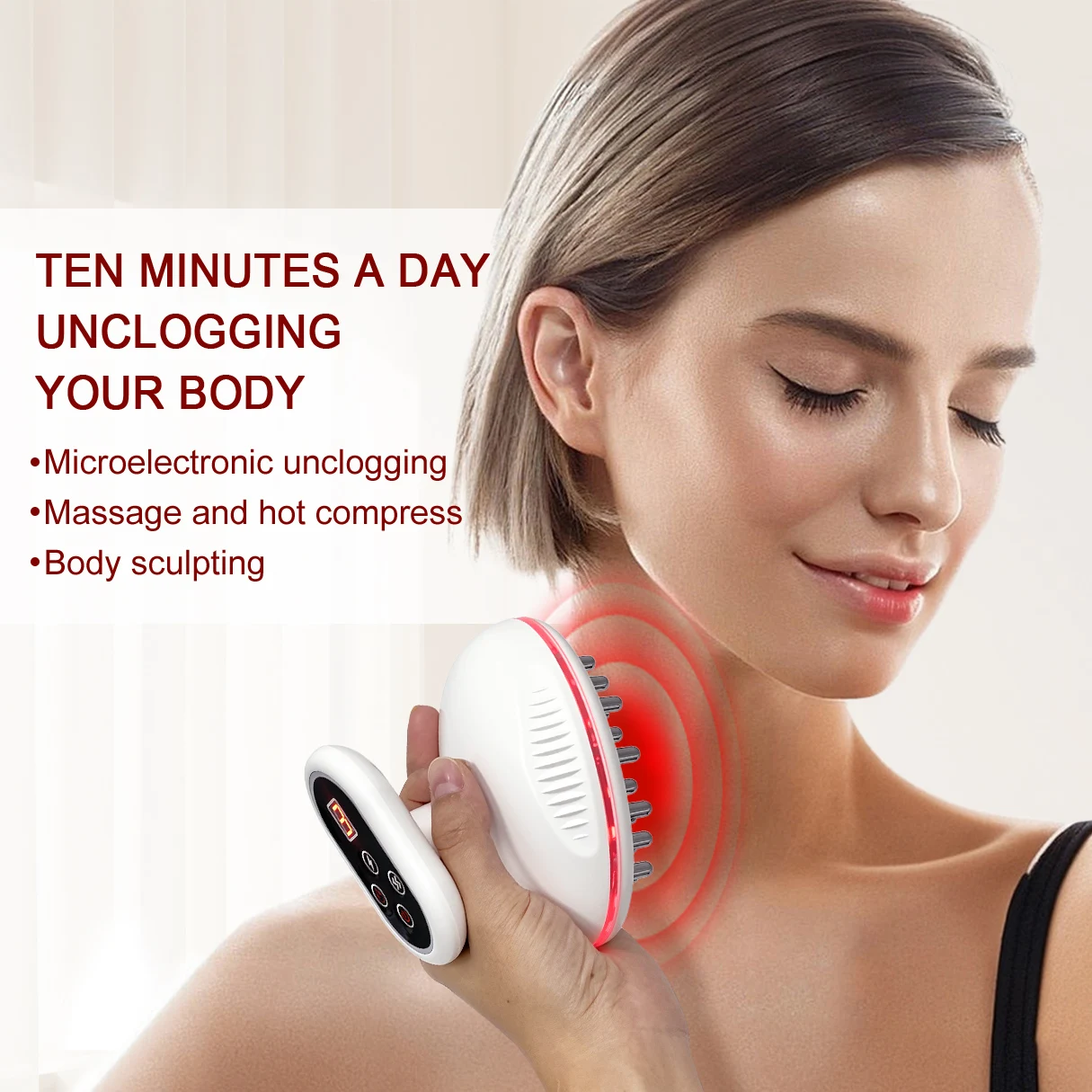 

3 in 1 Electric Body Slimming Massager Heating Vibration Microcurrent Guasha Scraping Brush Anti Cellulite Fat Burner Sculpting