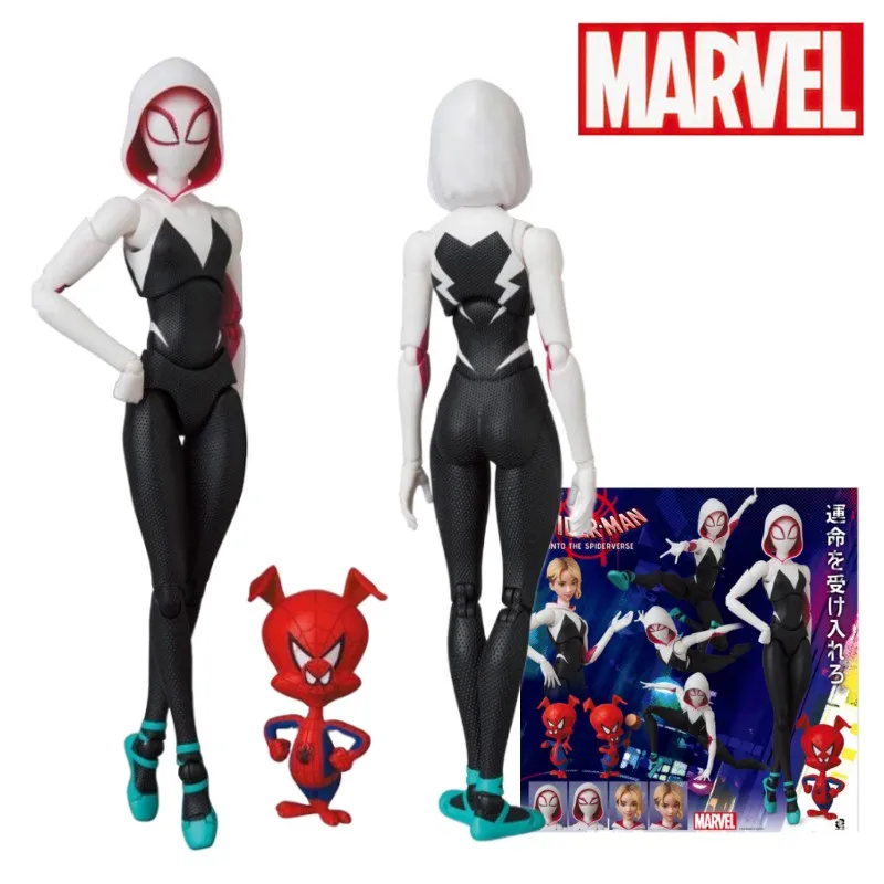 Original Mafex Marvel Spider-gwen Gwenpool 134 Anime Action Collection Figures Model Toys Gifts For Birthday Present