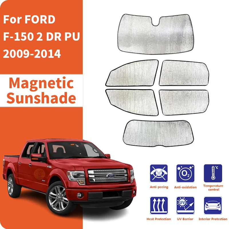 Custom Car Window Sunshade Anti-UV Car Sun Window Visors Sunshade Covers Accessories For FORD F-150 2 DR PU 2009-2014