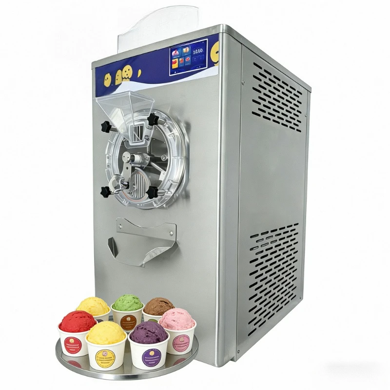 Hard ice cream machine commercial, desktop ice cream machine
