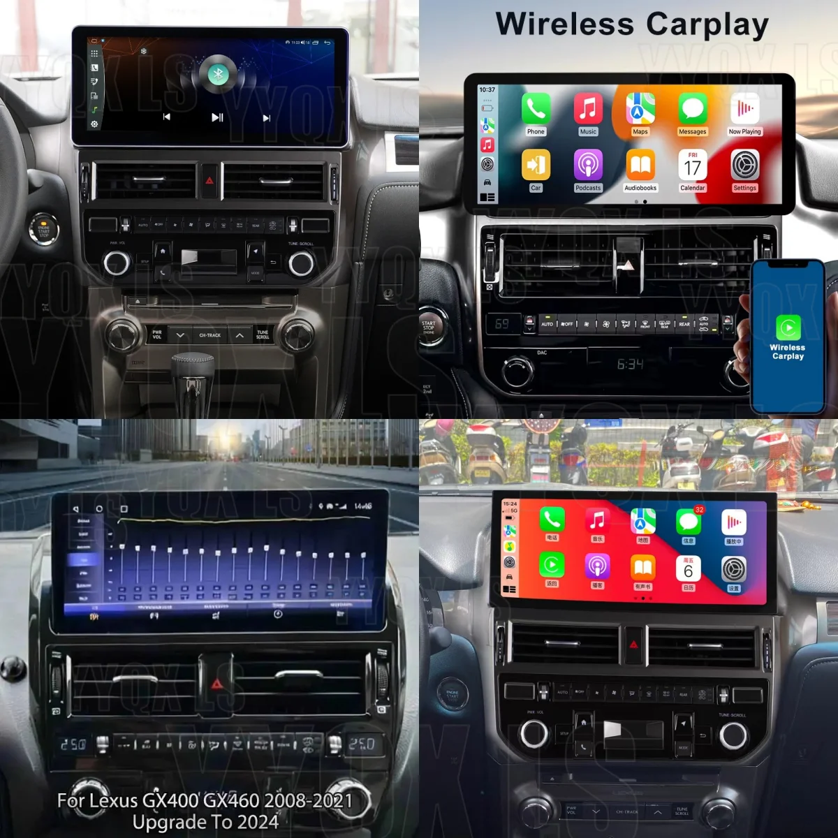 

For Lexus GX 2010-2019 Android Car Radio Multimedia Video Player Wireless Carplay Autoradio Stereo GPS Navigation Head Unit