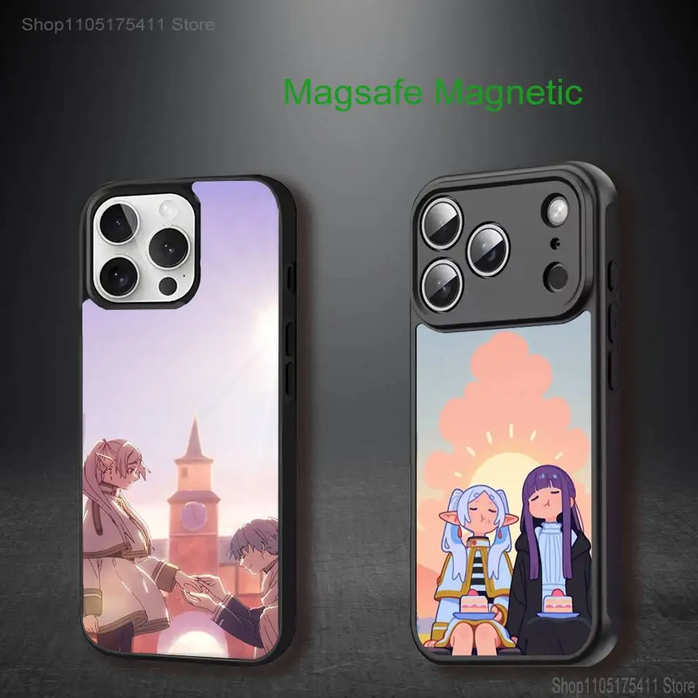 

Cute F-Frieren Phone Case For iPhone 17,16,15,14,13,12,11,Pro,Max,Plus,Mini,SE4,E Magnetic Magsafe Wireless Charging