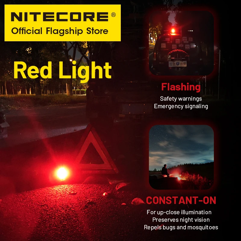 Nitecore nwl20 USB-C wiederauf lad bares arbeits licht 180 ° einstellbarer multifunktion aler dreifacher ausgangs scheinwerfer, 21700 batterie