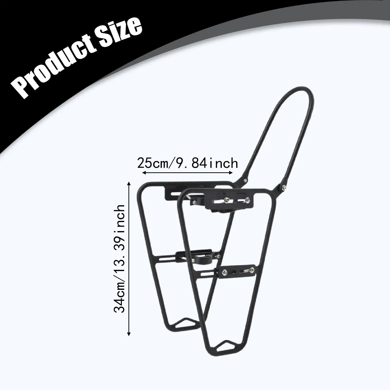 

Bike Front Fork Pannier Rack Replacement Easy to Install, Premium, Accessory, Durability, Supplies, Professional Aluminum Alloy