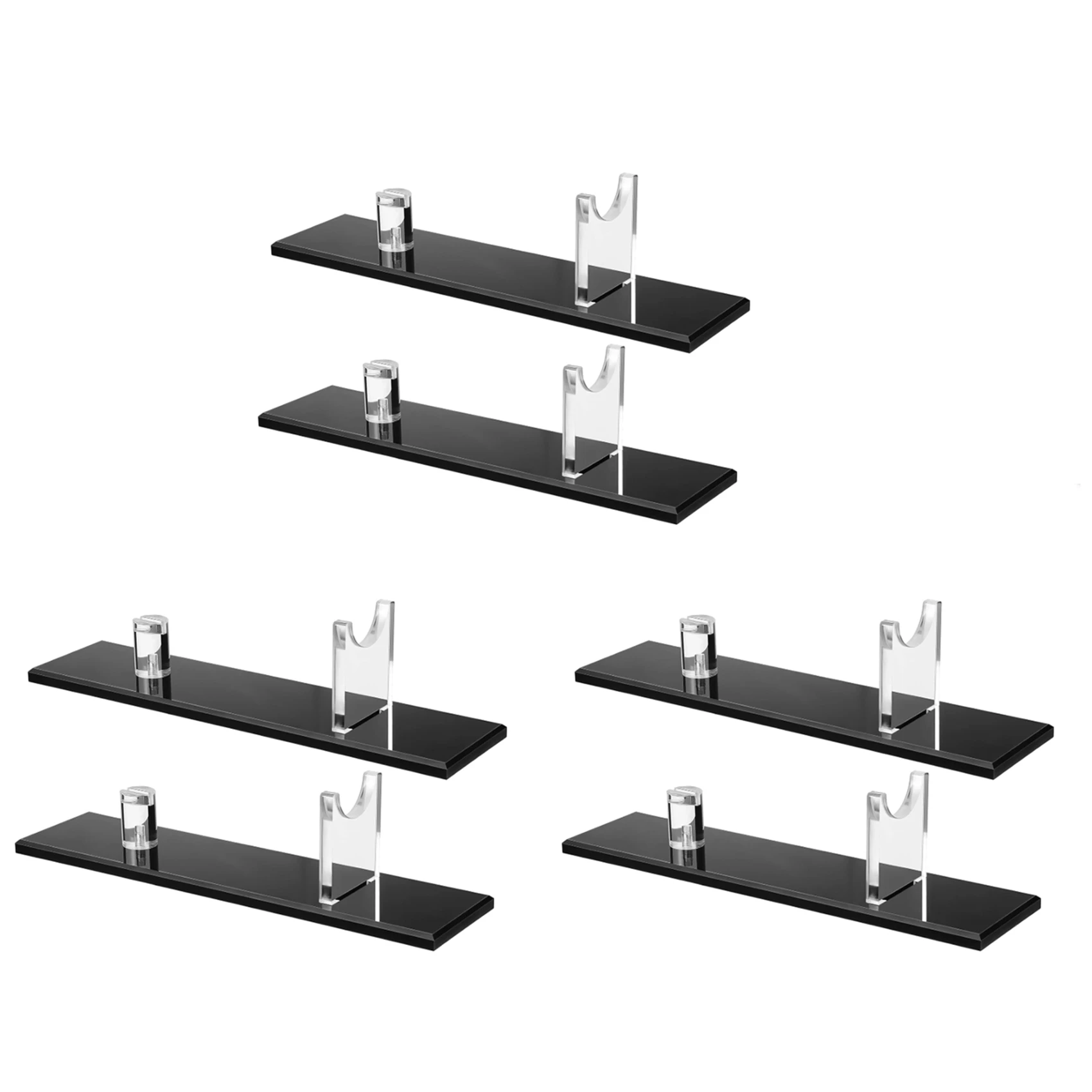 6Pcs Knife Display Stand Acrylic Knife Case Desktop Knife Display, Single Knife Holder For Home Decor (Black Base)