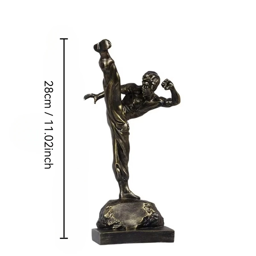 King of Kung Fu Resin Action Figures Collection Model Sculpture Home Office Desktop Decoration Gift Statue Home Decor