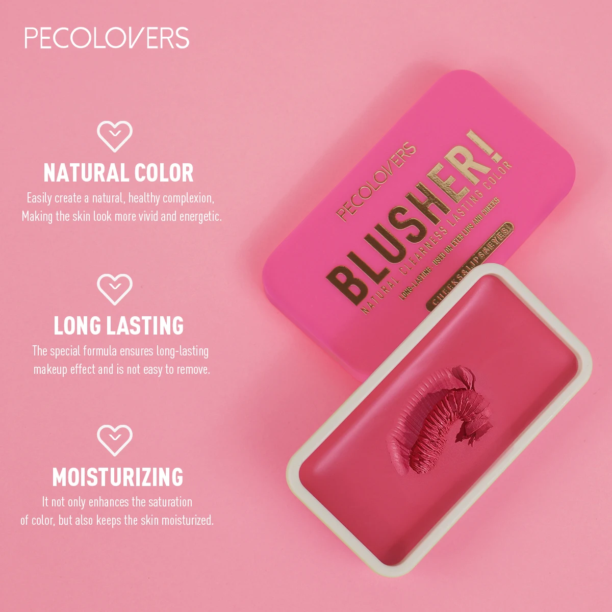 Push-pull blush rosto coloração blush cosméticos à prova dwaterproof água blush creme de longa duração maquiagem à prova dwaterproof água bochecha natural blush maquiagem
