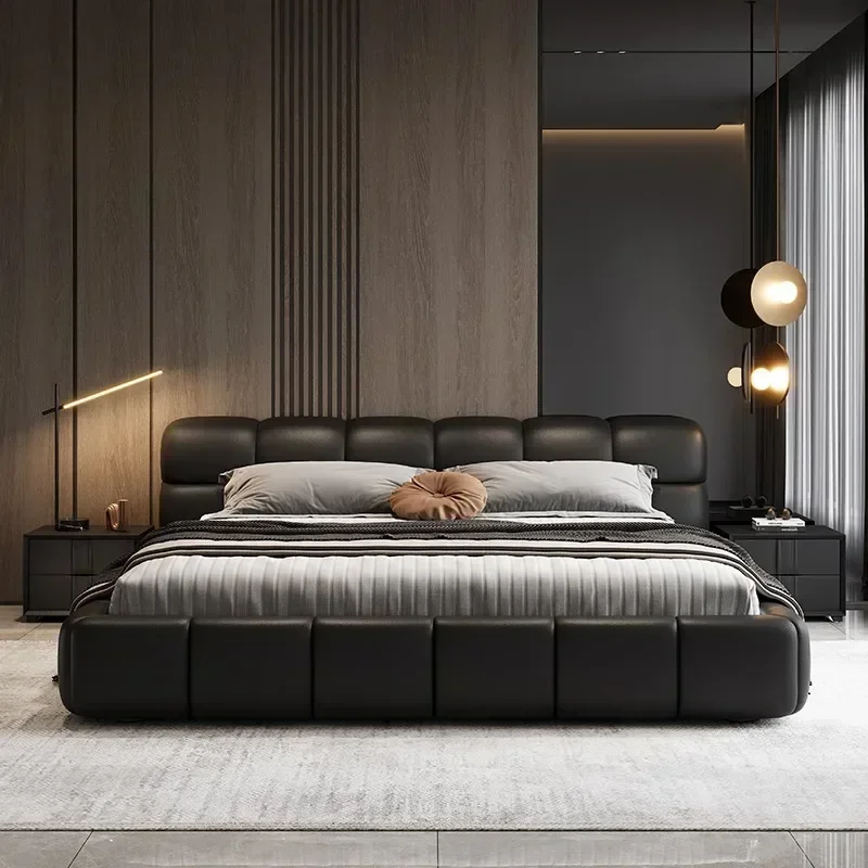 

Nordic European Bed Simple Beauty Modern Storage Minimalist Bed Princess Multifunctional Wood Letto Matrimoniale Salon Furniture