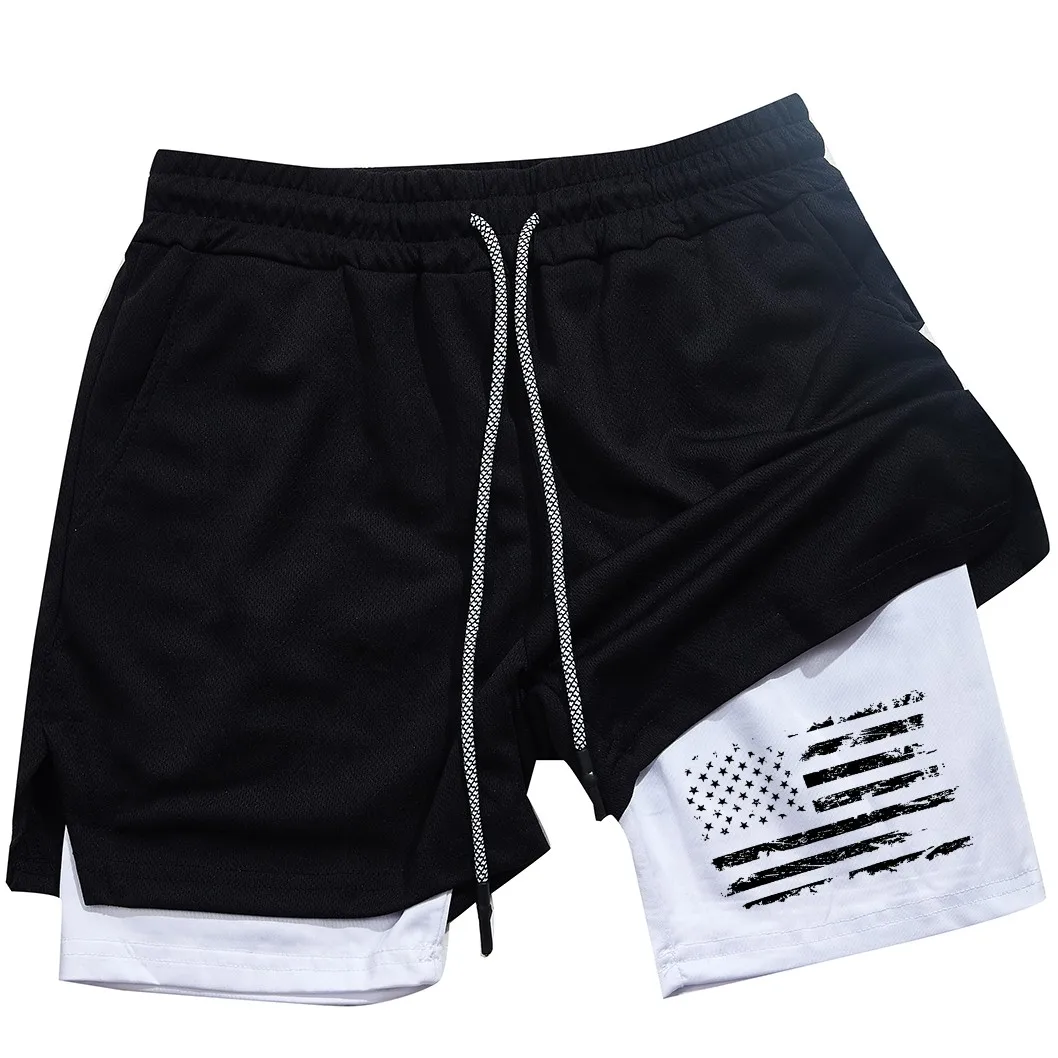 

2025 Men's and women's two-in-one sports pants running pants fitness pants quick-drying breathable new style high quality