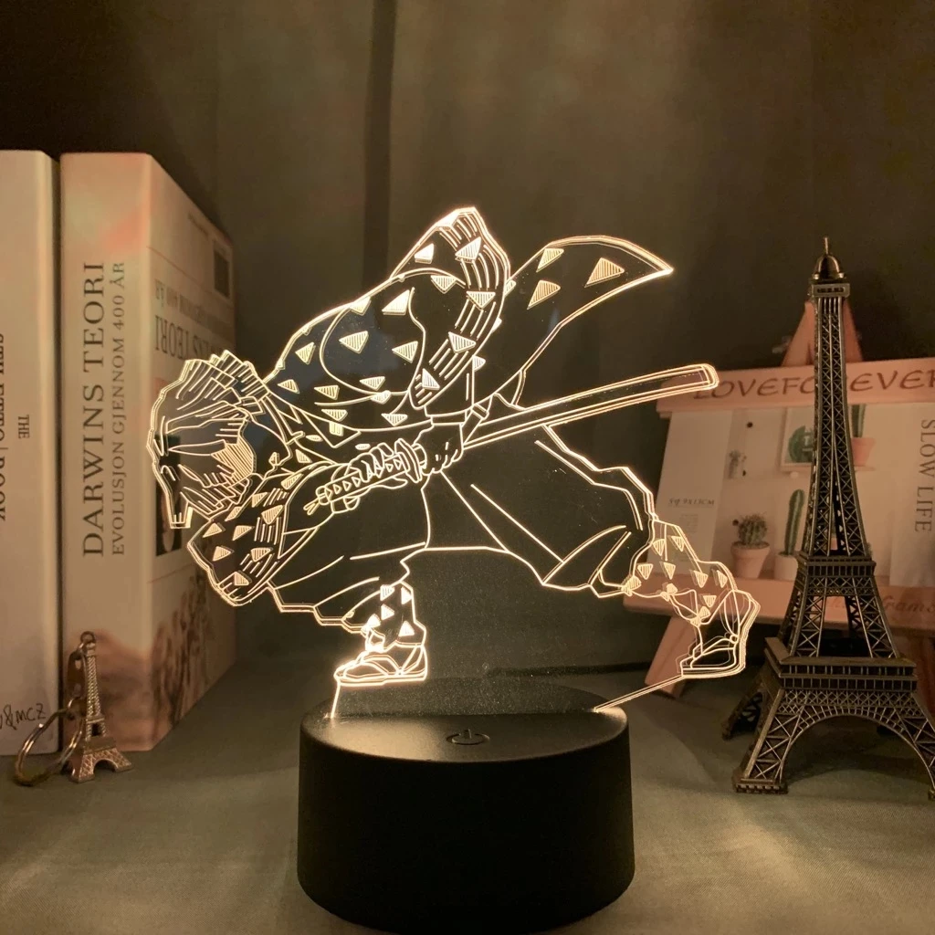 مانغا ثلاثية الأبعاد ضوء كيميتسو نو يابا ل ديكور غرفة نوم ضوء الليل هدية عيد ميلاد الجدول مصباح أنيمي ميتسوري كانروجي الشكل #3