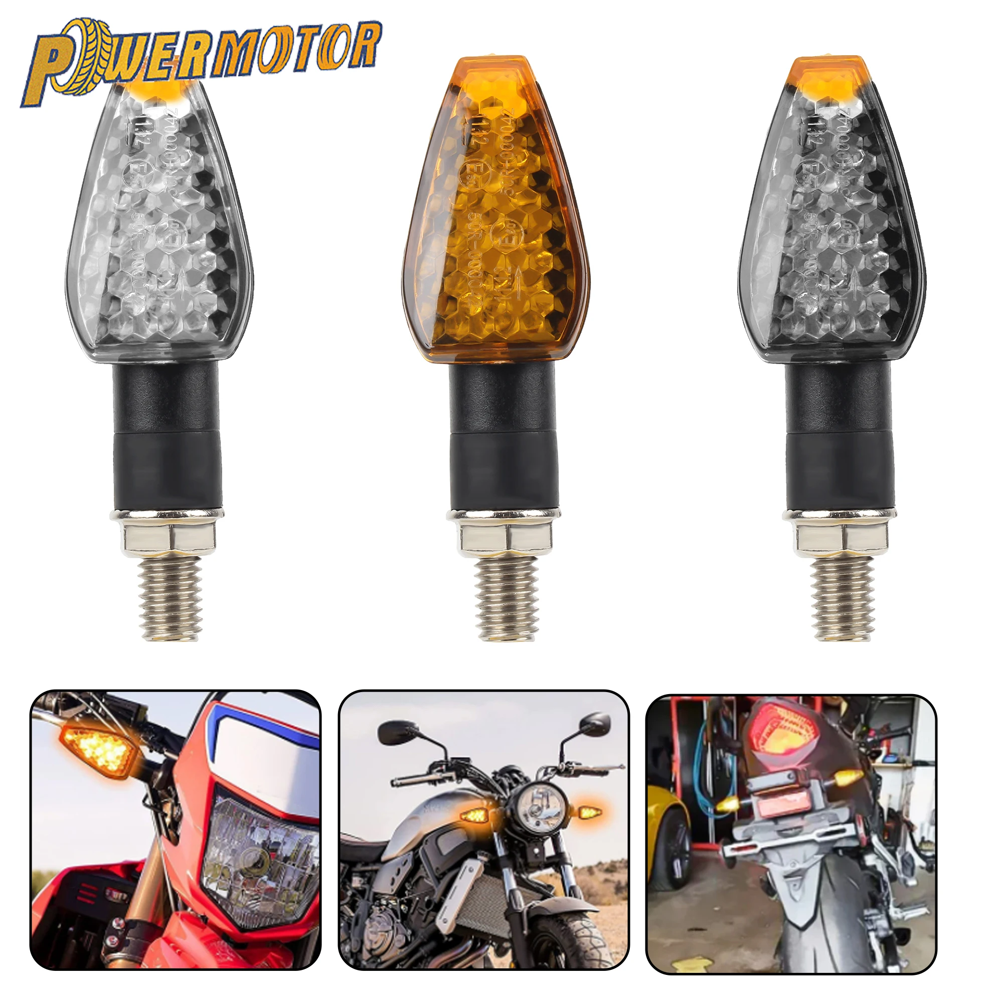 

Motorcycle 14 LED Turn Signal Universal Indicator Amber Light For Honda BMW Suzuki DirtBike Motocross Supermoto Scooter Modified