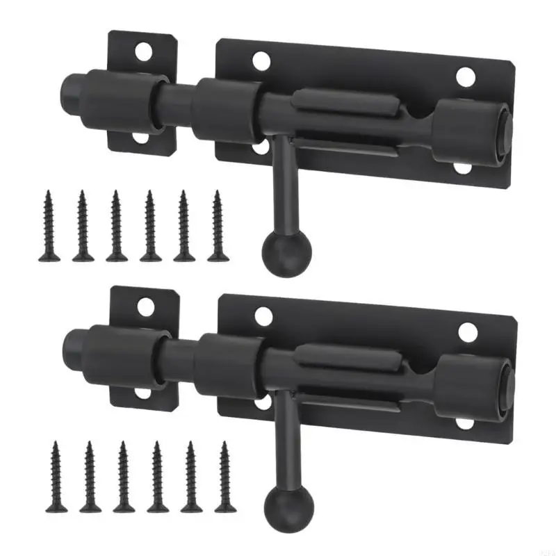 2pcs Stainless Steel Slide Bolts Latches Set for Gate and Door Locking