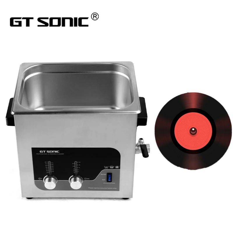 GT SONIC-T9 Stainless Steel Used Parts Washers 9L vinyl records ultrasonic cleaning equipment Ultrasonic Bath cleaner