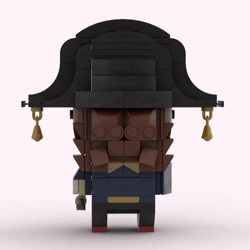 203 Buah MOC Hector Barbossa Bajak Laut dari Karibia Brickheadz Blok Bangunan Hadiah Natal Model Edisi Seri Master