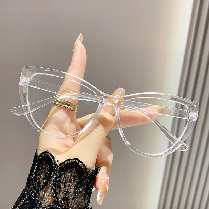 Women Fashion Cat Eye Myopia Eyeglasses Trendy Anti-blue Light Near Sight Glasses Female Vintage HD Lens Minus Eyewear 0 To -6.0
