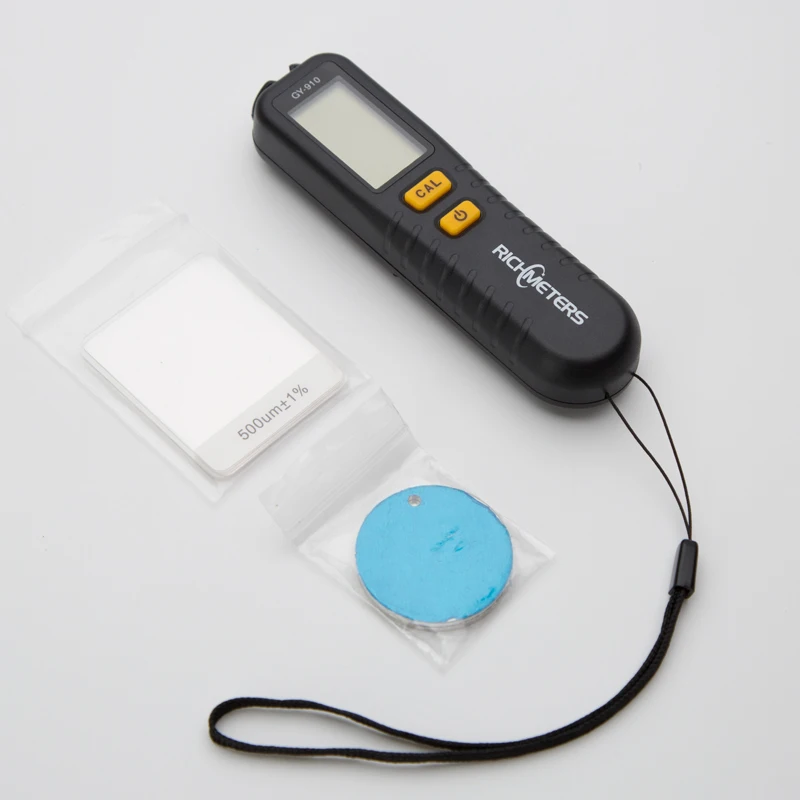 GY910 Digital Coating Thickness Gauge 1 micron/0-1300 Car Paint Film Thickness Tester  Meter Measuring FE/NFE Russian Manual