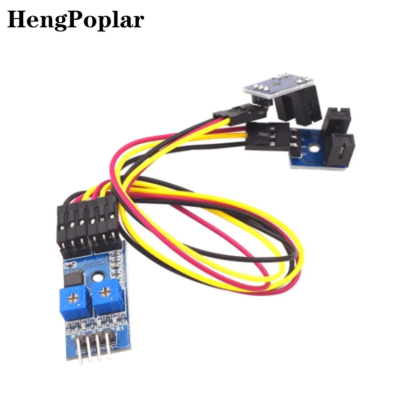 DC 3.3V-5V Motor Tester Speed Measuring Sensor Detection Module With Optocouplers Dupont Wires 2 PCB Sensor Board