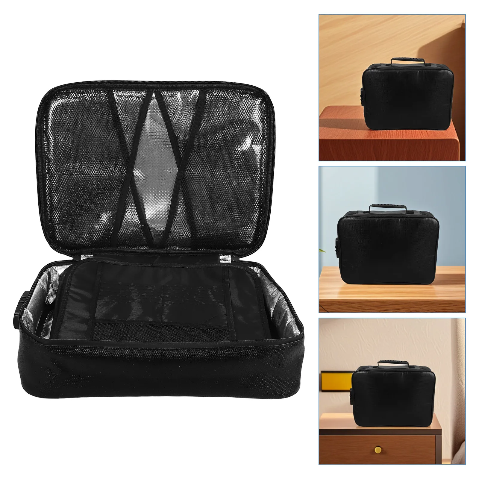 

Multi Layer Document Storage Bag Fireproof Certificate Holder Passport Organizer Lockable File Organizer Portable Important