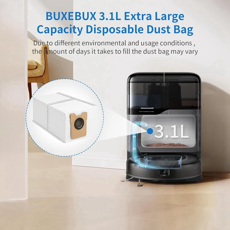 A26T-14 упаковка мешков для пыли для робота-пылесоса Eufy C20 Omni, одноразовые вакуумные мешки большой емкости