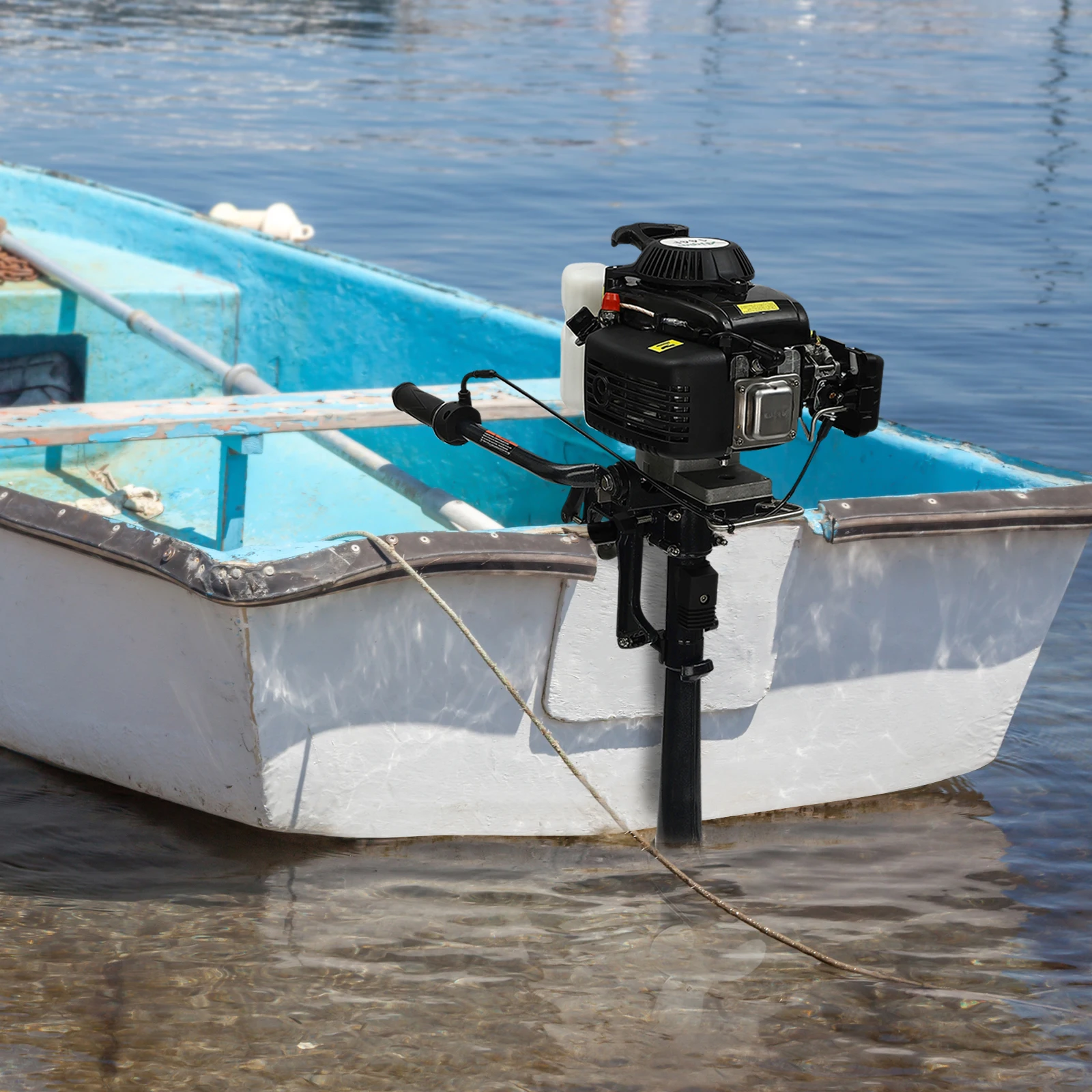 

4-stroke 3hp Marine Outboards Engine Wind Cooling Outboard Propeller Boat Engine Rubber Boat Inflatable Boat Outboard Motor