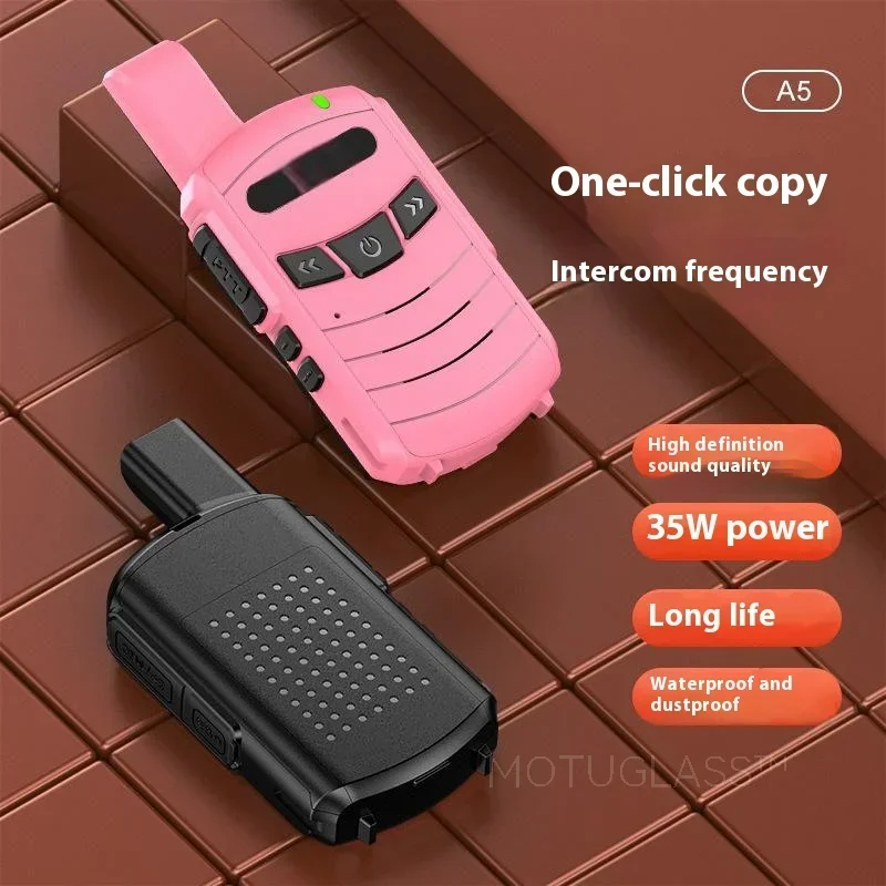 Compact Mini A5 Walkie Talkie High Power Clear Sound Long Battery Life Communication Device for Hotel Outdoors Construction