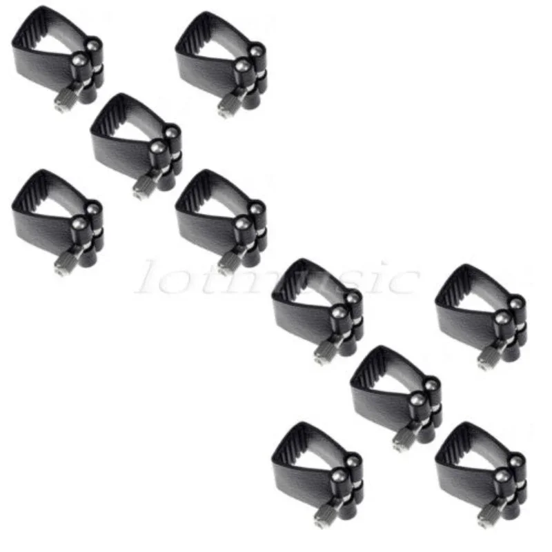 

10Pcs Alto Saxophone Ligature Sax Accessories Black Leather