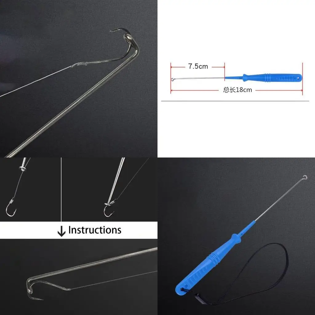 

Y1UC Fishing Hook Remover Stainless Steel With Anti Lost Ring Extractor Anti Slip Han