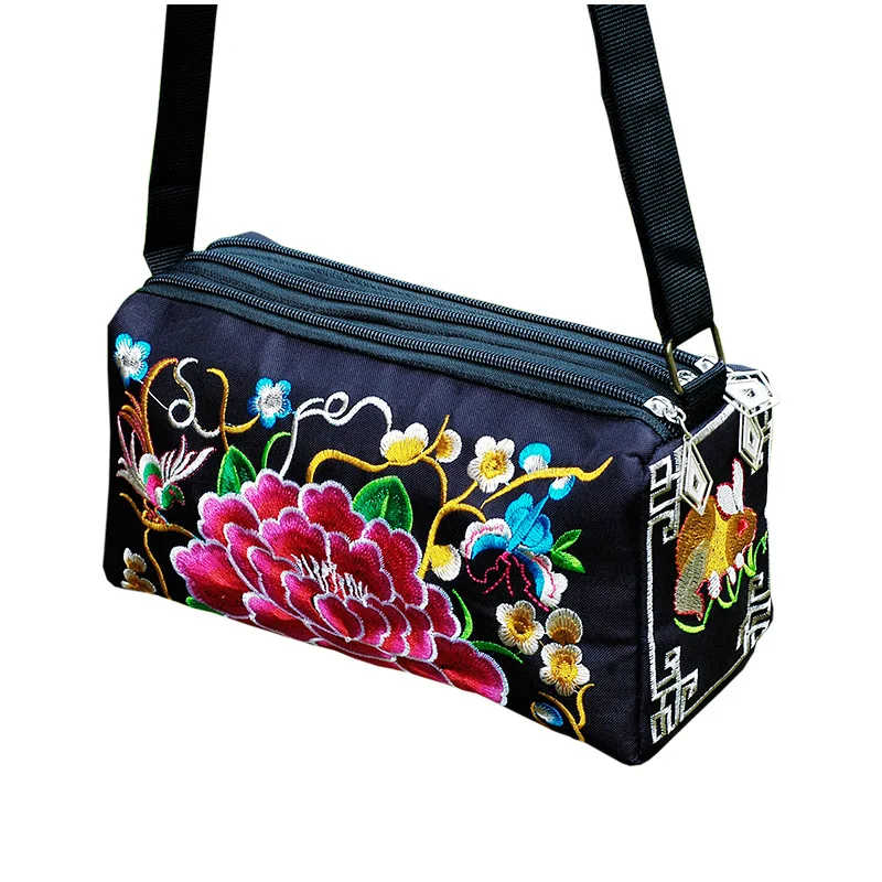 Vintage Women Handbag Hmong Vintage Tote Messenger Hippie Ethnic Shoulder Bag Embroidery Boho 2023