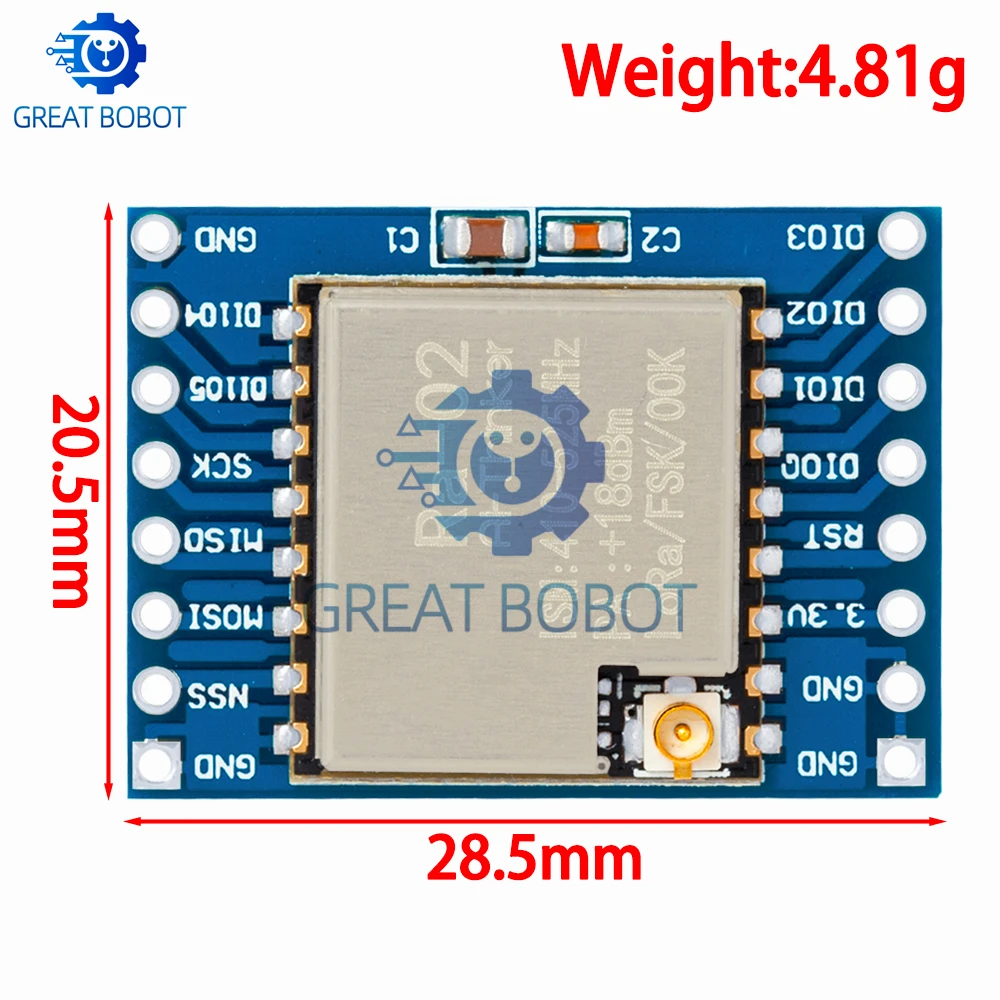 433MHZ SX1278 LoRa Module 433M 10KM Ra-02 Wireless Spread Spectrum Transmission Board 2.4G IPX Antenna for Smart Home