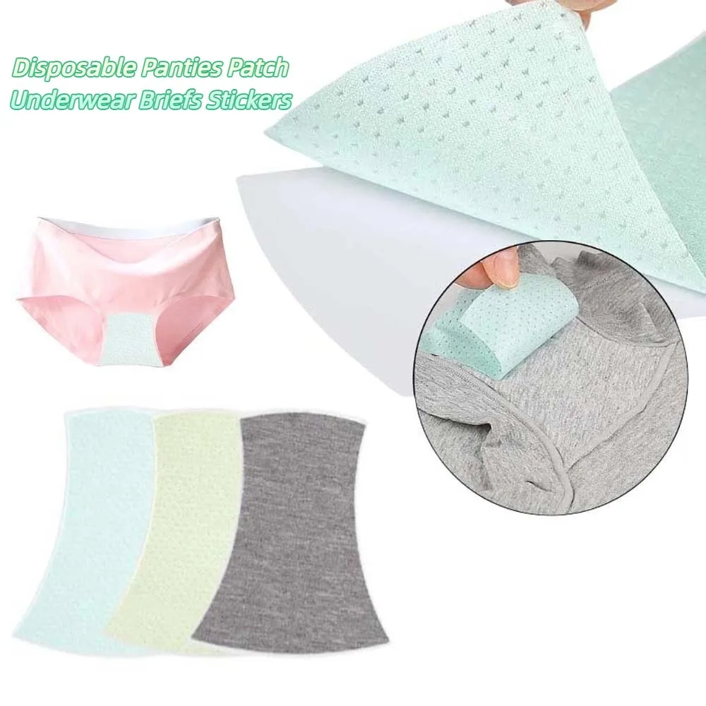 

12Pcs Seamless Women Disposable Panties Patch Disposable Traceless Underwear Briefs Stickers Cotton Crotch No Trace