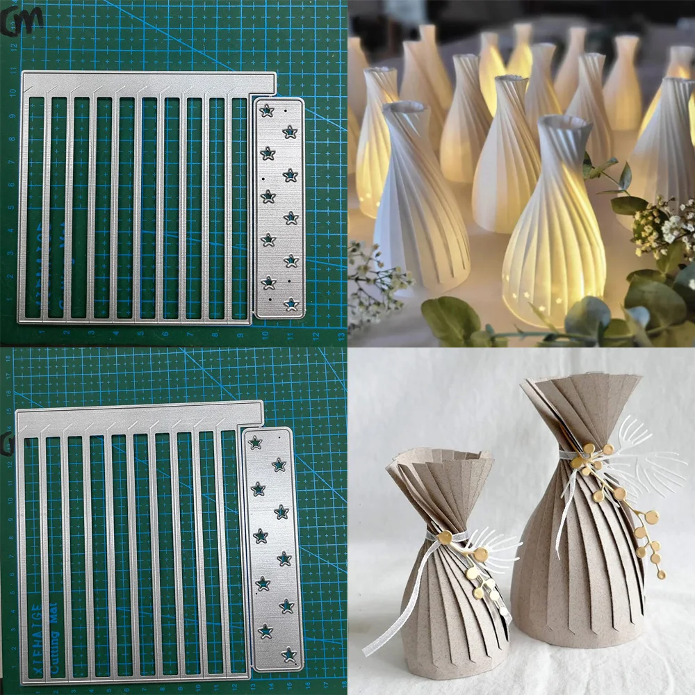 Lanterna corte de metal dados corte molde decoração scrapbook papel artesanato faca molde lâmina perfurador estênceis de gravação
