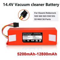 14.4V Original 6500mAh Robotic Vacuum Cleaner Replacement Battery For Roborock C1 E2 E3 E4 E5 S4 S5 MAX S6 Pure Accessories