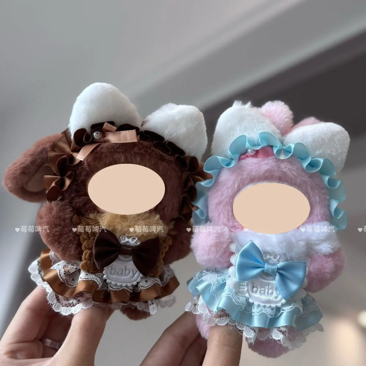 Puppe Kleidung Für Kaninchen Cartoon Vinyl Puppe 10cm Baumwolle Puppe Plüsch Puppe Cosplay Kostüm Requisiten Rucksack Anhänger Mädchen Weihnachten geschenke