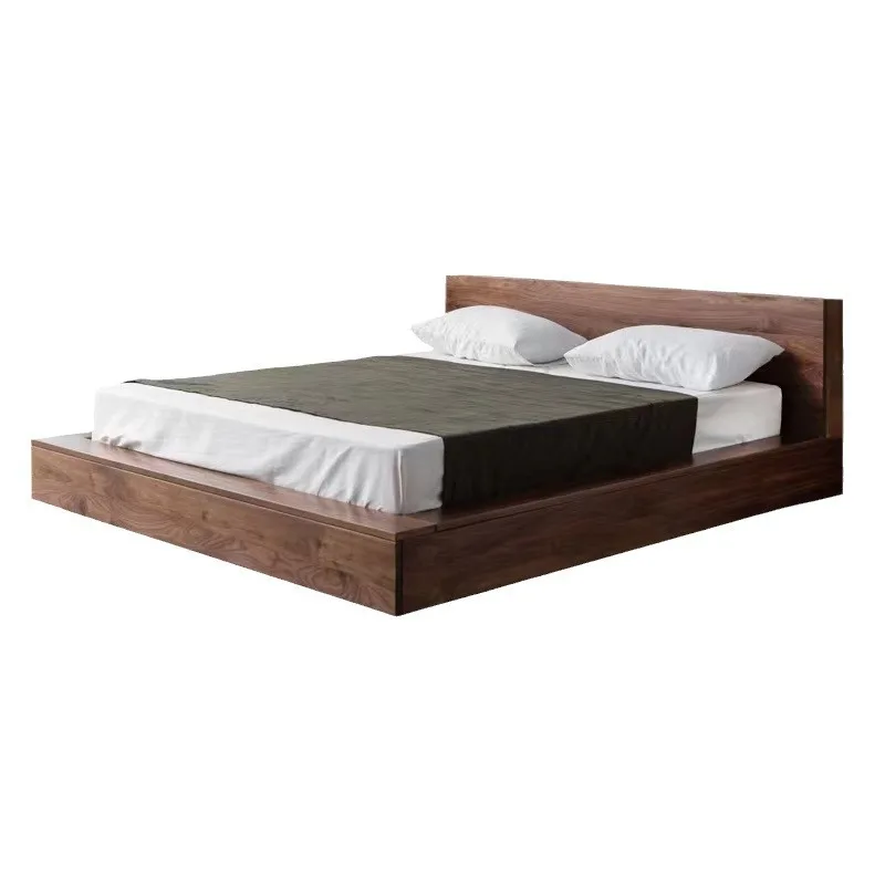 

Solid wood modern simple high box storage bed double master bedroom 1.5