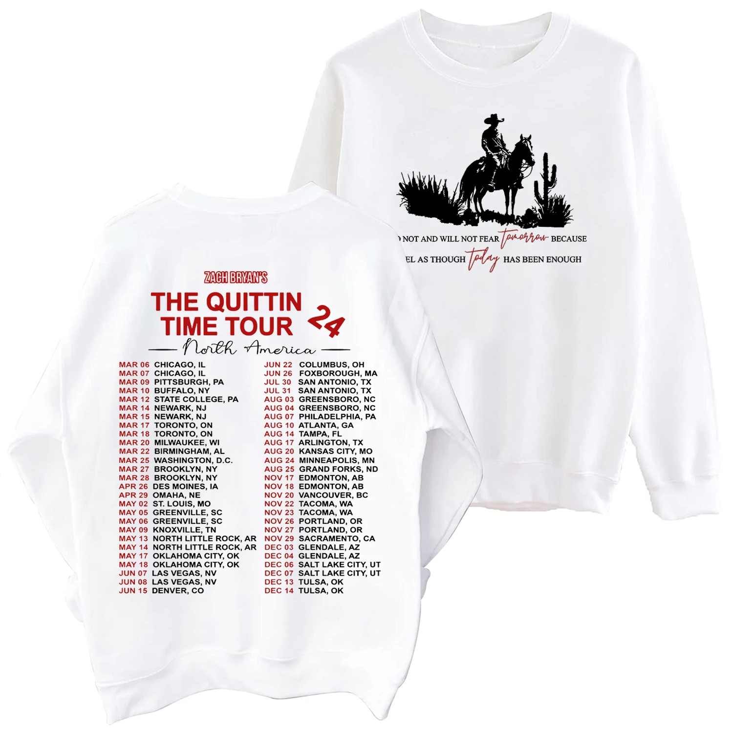 

Zach Bryan Quittin Time Tour Crewneck Hoodie Zach Bryan Music Album Oversized Sweatshirt Gift for Fan Pullover Tops